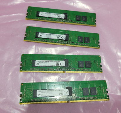 Lot of 4 Micron MTA9ASF51272PZ-2G1A21G 4GB 1Rx8 PC4-2133p Registered ECC RAM