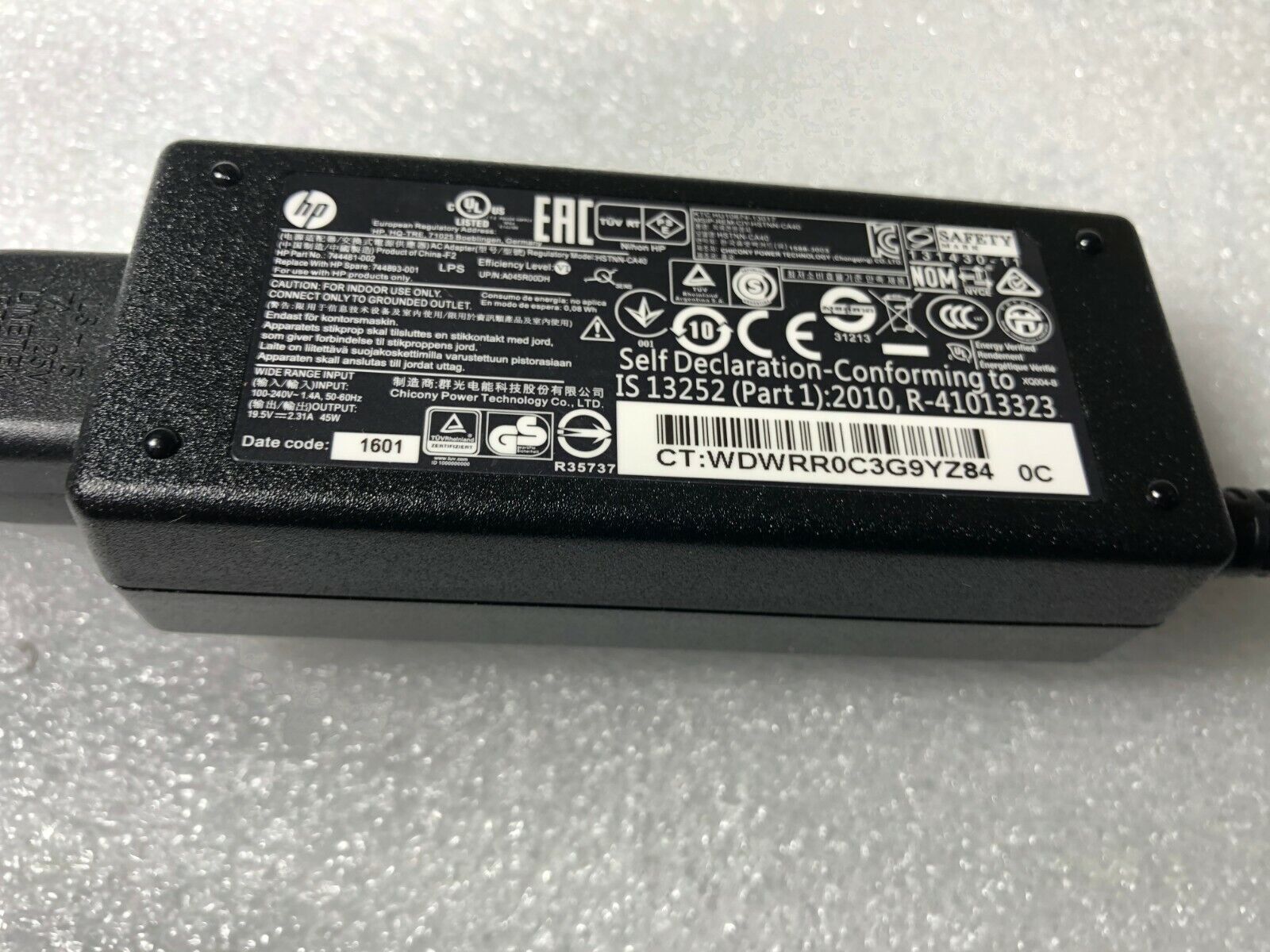 Genuine HP 74481-002 19.5V 2.31A 45W Power Supply
