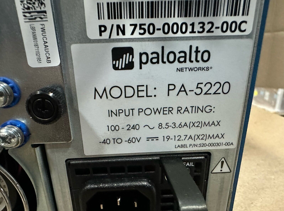 PaloAlto PA-5220 Network Security Firewall Appliance 2x 240GB 2x2TB OS Installed