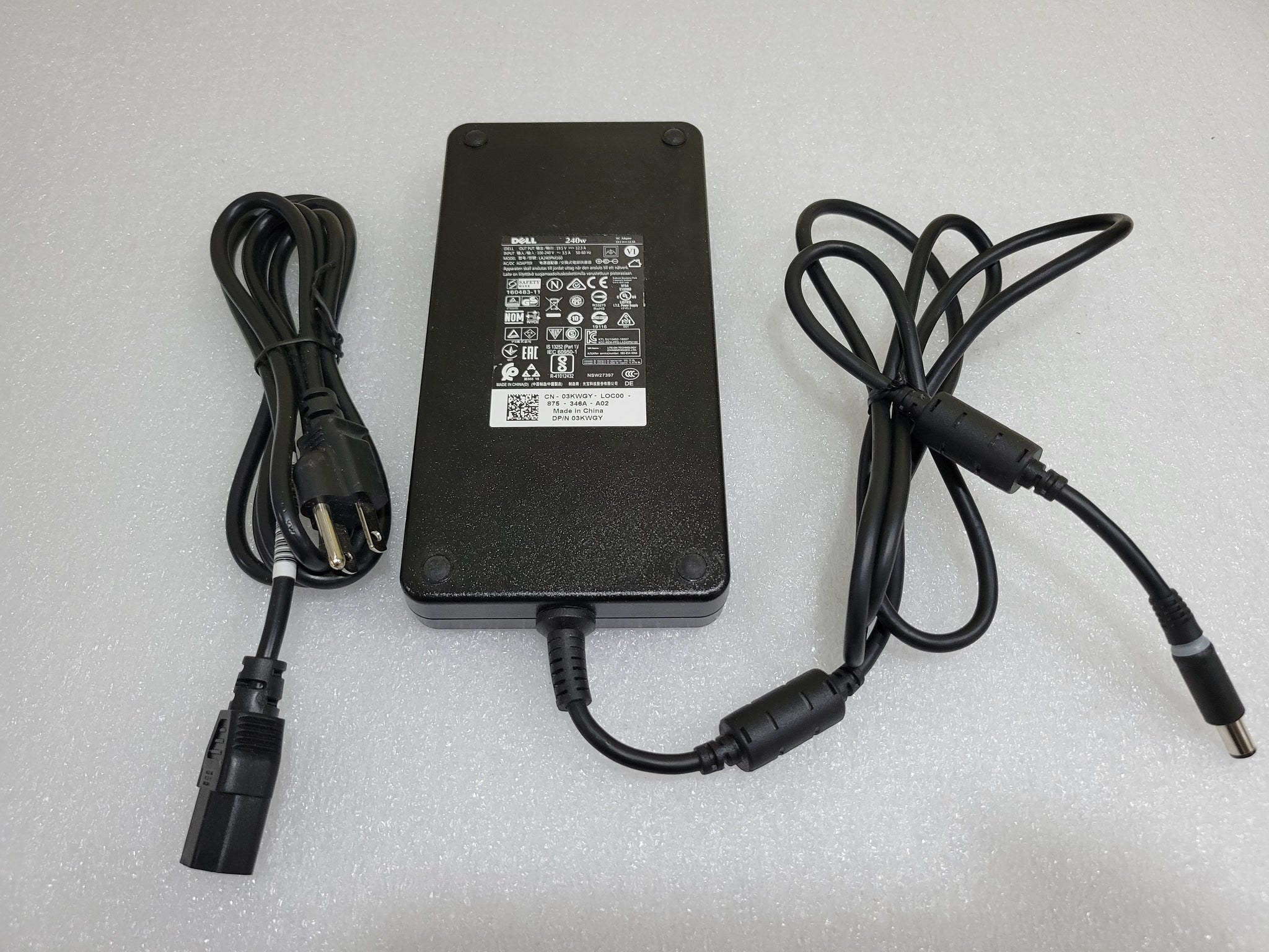 Genuine Dell 19.5V 12.3A 240W 03KWGY/00MFK9 Charger AC Adapter