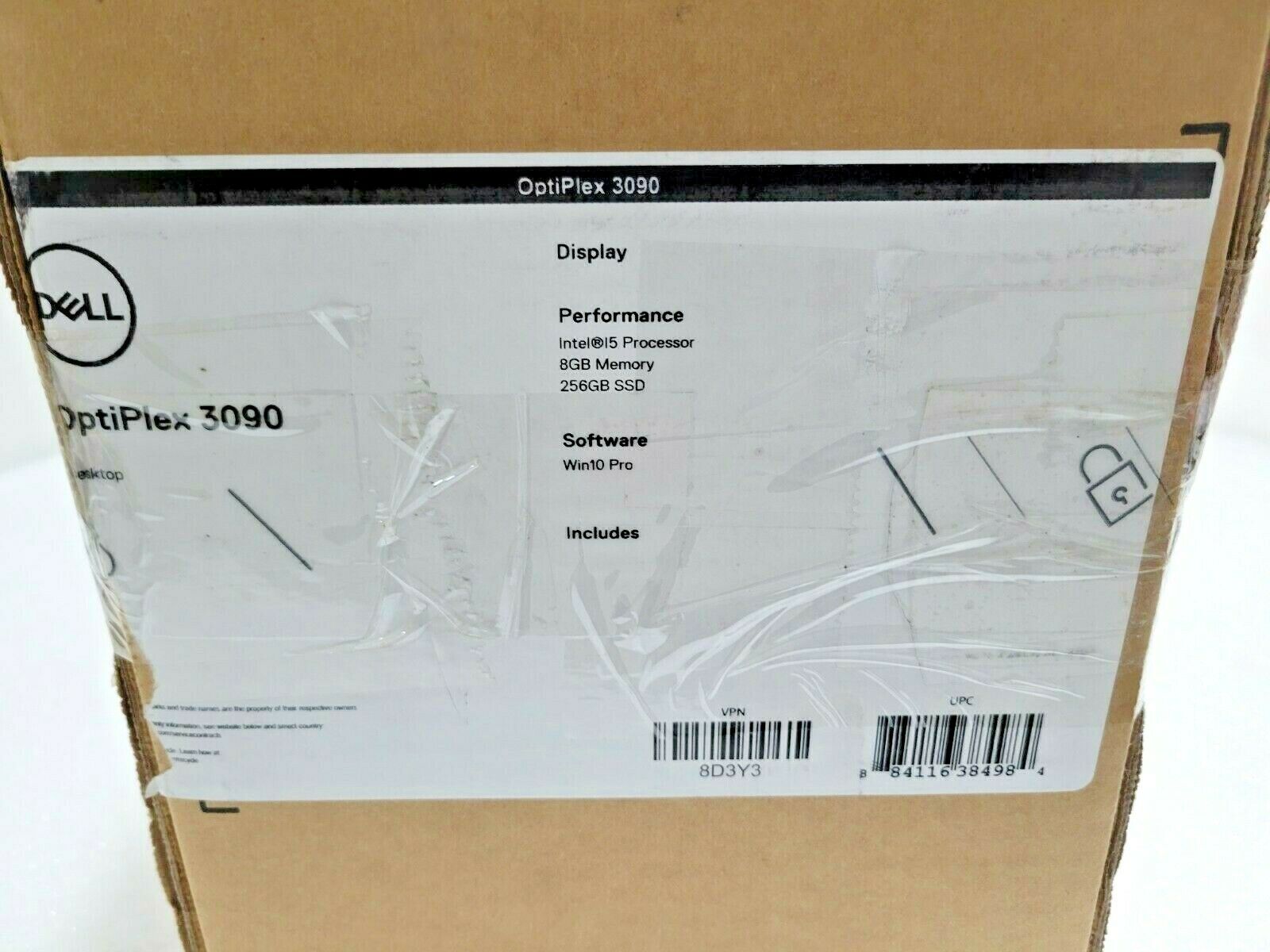 Dell Optiflex 3090 Ultra(USFF)i5-1145G7 2.60GHZ 8GB 256GB SSD Window 10 Pro wifi