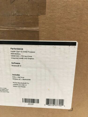 Dell Inspiron 3880 Tower Computer i5-10400 2.90GHZ 8GB 128G 1TB DVDRW Win10 Wifi