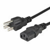 6Ft US 3-Prong to IEC-320 C-13 Power Cord Cable for Computer Monitor Printer