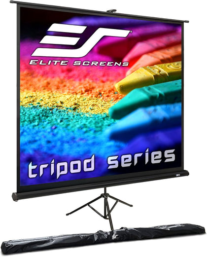 Elite Screens Tripod- 85-inch, Adjustable Multi Aspect Ratio Portable Pull Up Projection Projector Screen, T85UWS1