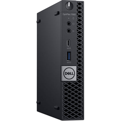 Refurbished (Excellent) Dell OptiPlex 7060 Micro Intel Core i5-8500T 2.10GHz/8GB/128GB NVMe WIFI Windows 11 Pro – 2 Display Port – Warranty 1 Year