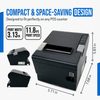 Epson TM-T88V POS Thermal Receipt Printer USB Serial Square With power Adapter