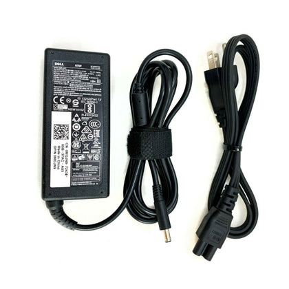 Genuine Dell AC Adapter Charger 19.5V 3.34A 65W 4.5x3.0mm Tip with Power Cord, Model: 0G6J41, 043NY4, 0MGJN9, 0GG2WG/Mixed