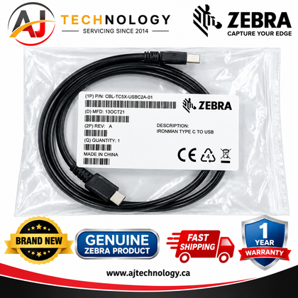 Zebra CBL-TC5X-USBC2A-01 USB-C to USB-A Charging & Data Cable 1M Genuine Zebra- Brand New
