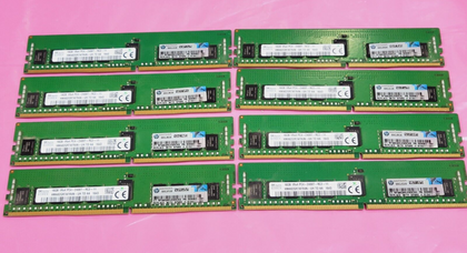 Lot of 8 HP 16GB 1Rx4 PC4-2400 ECC RDIMM Server Memory 809082-091