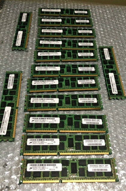 Lot of 14 HP G6/G7 Server 112GB (14x8GB) 2Rx4 PC3L-10600R-9 ECC Memory