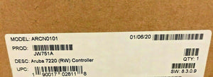 HPE Aruba 7220(RW) Wireless LAN Controller- JW751A- Factory sealed Box