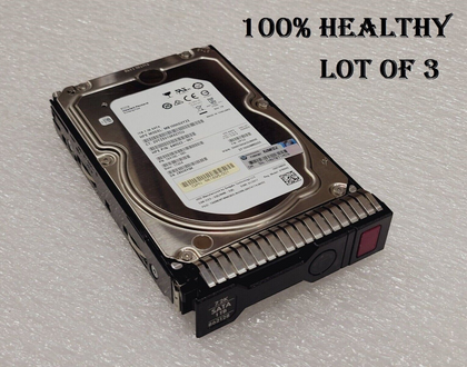 Lot of 3 HP Gen8/9 1TB 6G 7.2K SATA Hot Plug HDD w/Caddy 862128-001 861691-B21