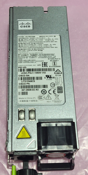 CISCO Genuine UCSC-PSU1-1050W V02 341-0638-02 A0 1050 Watt Power Supply