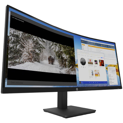HP M34d 34” WQHD Curved LED Gaming Monitor with FreeSync Technology- New