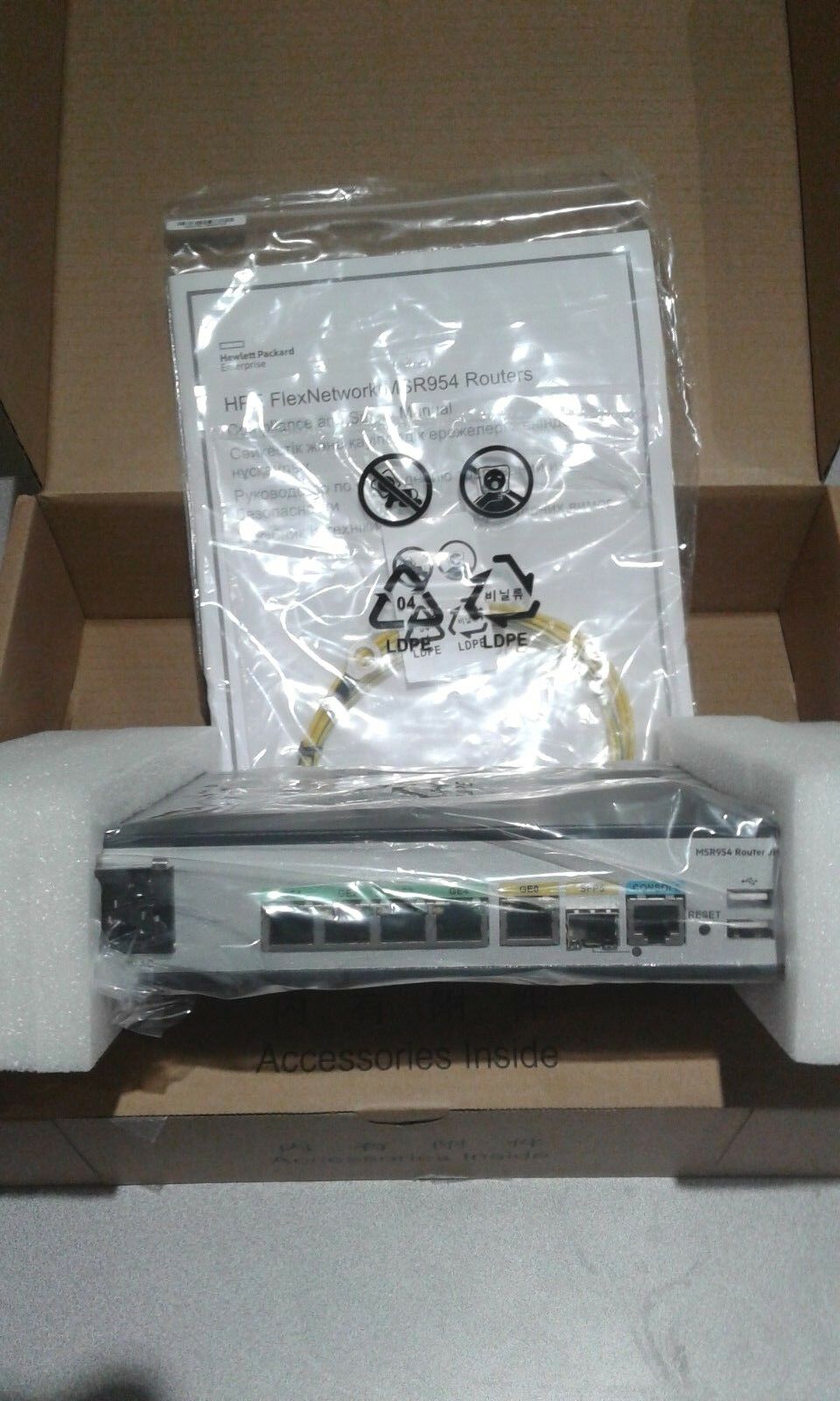 HPE HP JH296A MSR954 1GbE SFP 2GbE-WAN 4GbE-LAN CWV7 Router JH296A#ABA