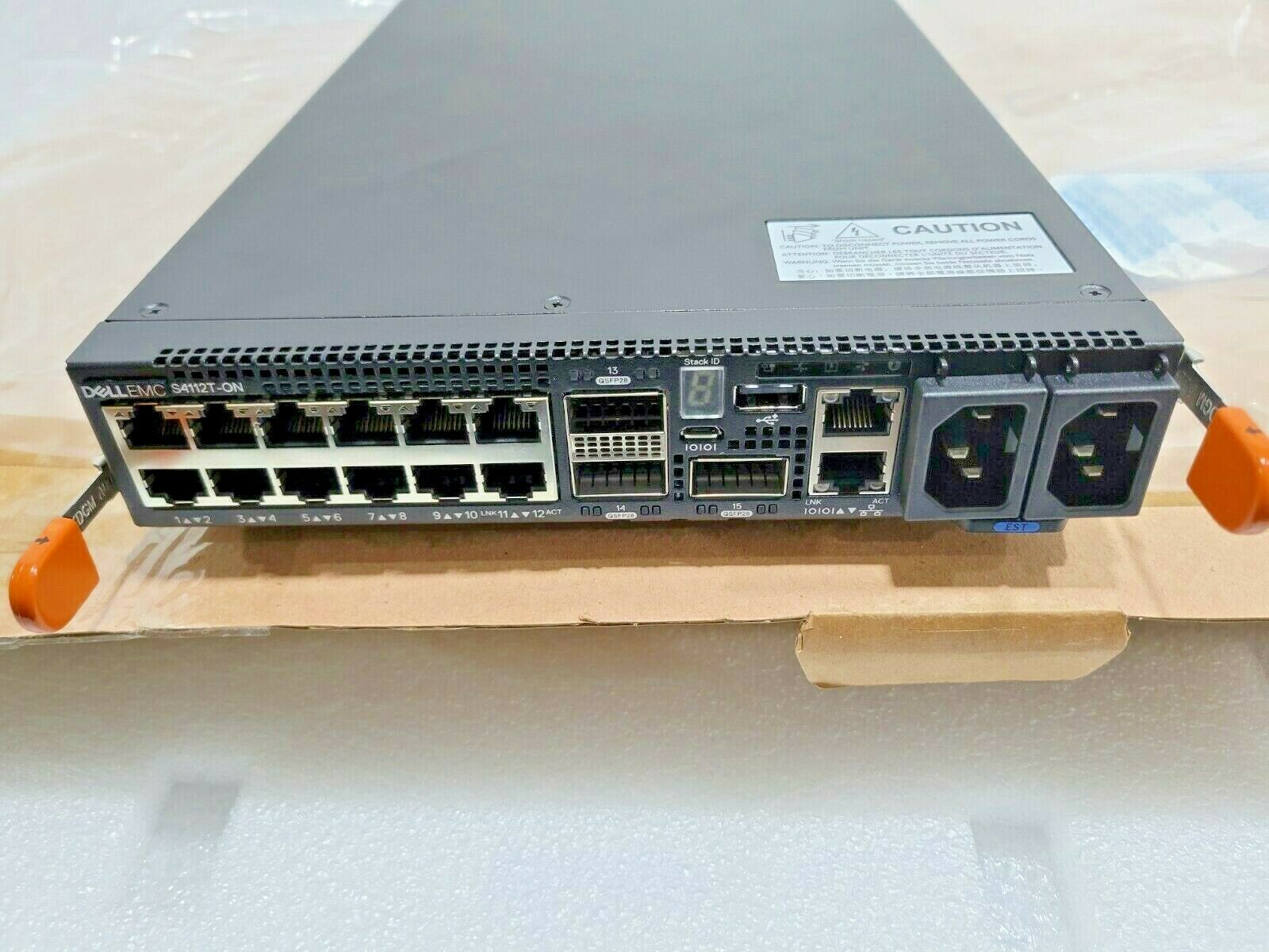 Dell EMC Networking S4112T-ON 10GB Managed Switch 12xSFP+ 3xQSFP28 Por
