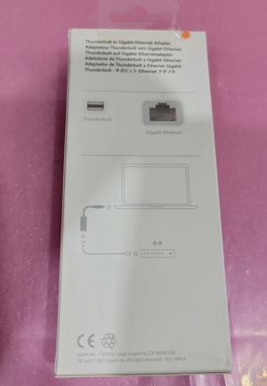 Apple Thunderbolt to Gigabit Ethernet Network Adapter - Factory Sealed Box
