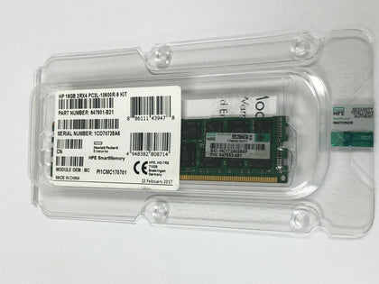 HP 16GB 2RX4 DDR3 PC3L-10600R RAM Memory 647901-B21 647653-081 664692-001 G8