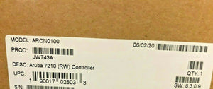 HPE Aruba 7210(RW) Controller Network Management device JW743A Factory Sealed Bo