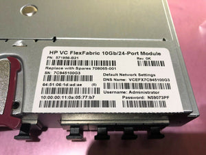 HP VC FlexFabric 10Gb/24-Port Module 571956-B21/708065-001 Rev 0K