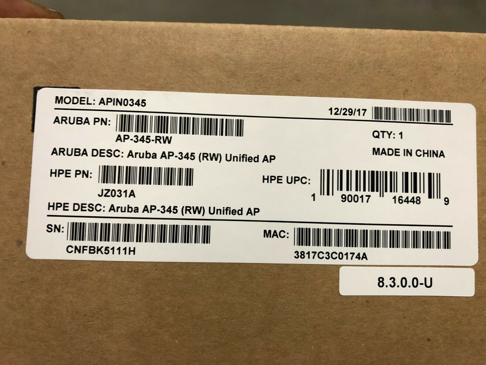 ARUBA WIRELESS ACCESS Point APIN0103 Manufactured 2014/15 WORKING Free Shipping EUR 50,00 - FR ARUBA WIRELESS ACCESS Point APIN0103 Manufactured 2014/15 WORKING Free Shipping EUR 50,00 - FR