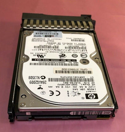 HP 518194-001 HP 146GB 10K 6G 2.5 SAS DP HDD With Caddy