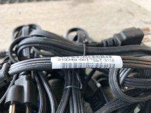 Lot of 30: HP Hewlett Packard 3 prong 6 foot Laptop power cable - 213349-009