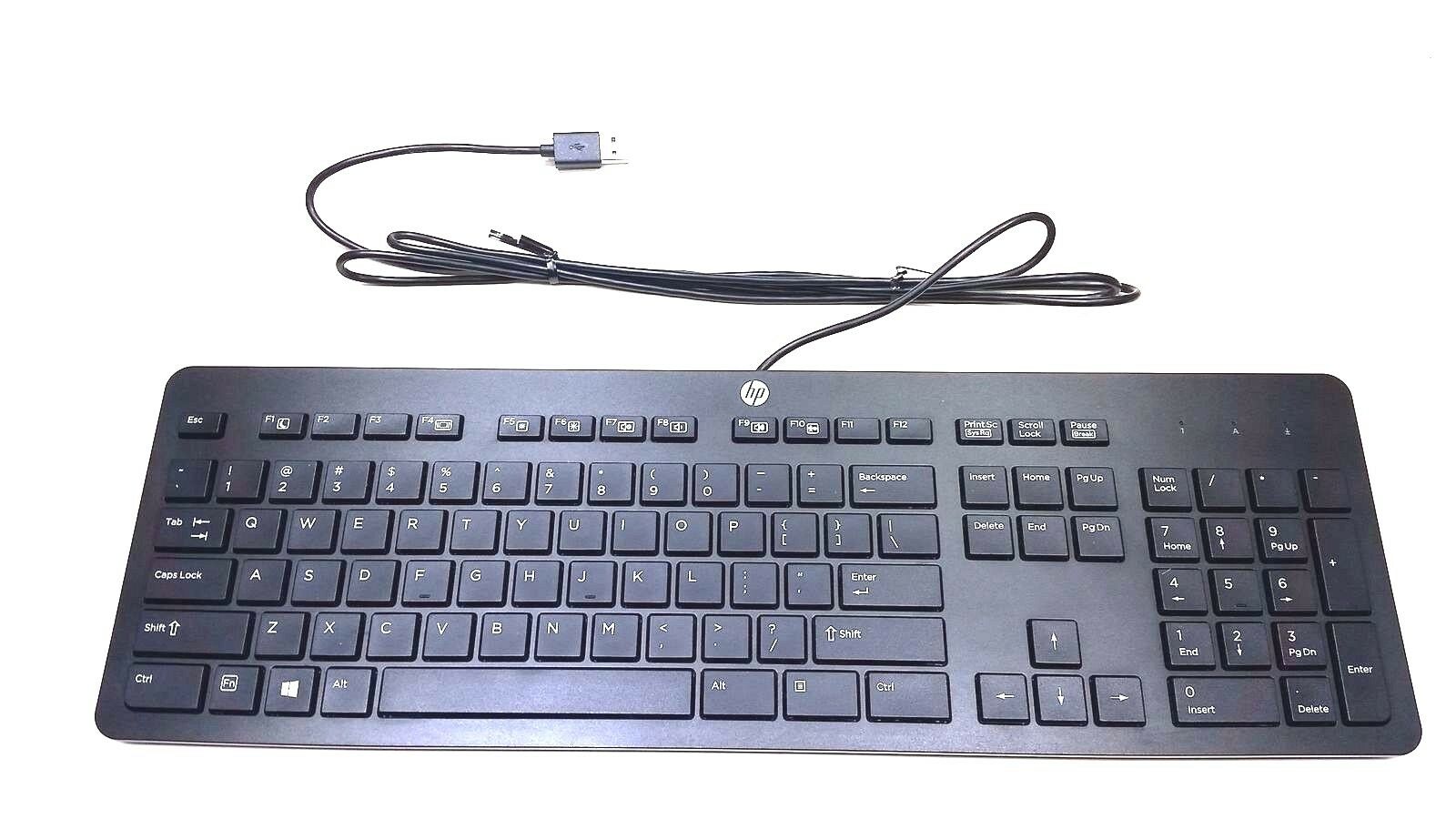 New Genuine HP Black Slim USB Keyboard PN New Genuine HP Black Slim USB Keyboard PN