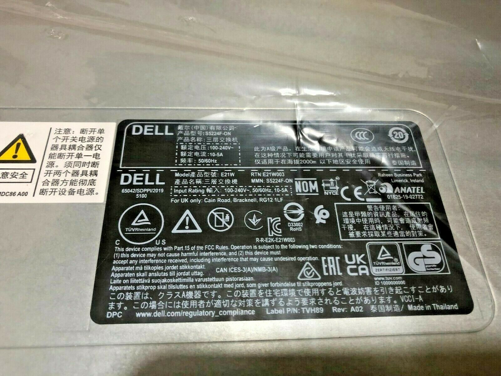 Dell EMC Power Switch S5224F-ON 24 Port x SFP28, 25GBE 4x 100GBE QSFP8