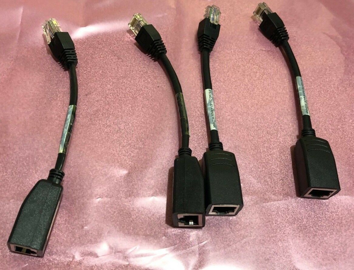 4 x Genuine Avocent Cyclades RJ-45F to RJ-45M Crossover Converter