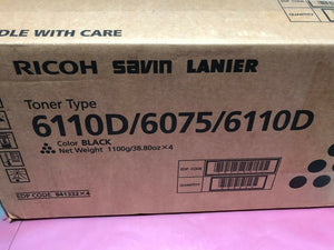 841332 Genuine Ricoh Savin Lanier 4pk Black Print Cartridge 6110D 6075 6110D